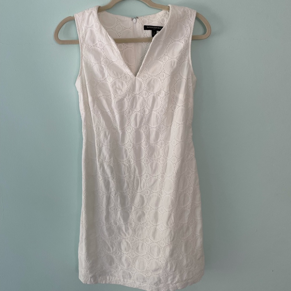 Banana republic midi  white dress